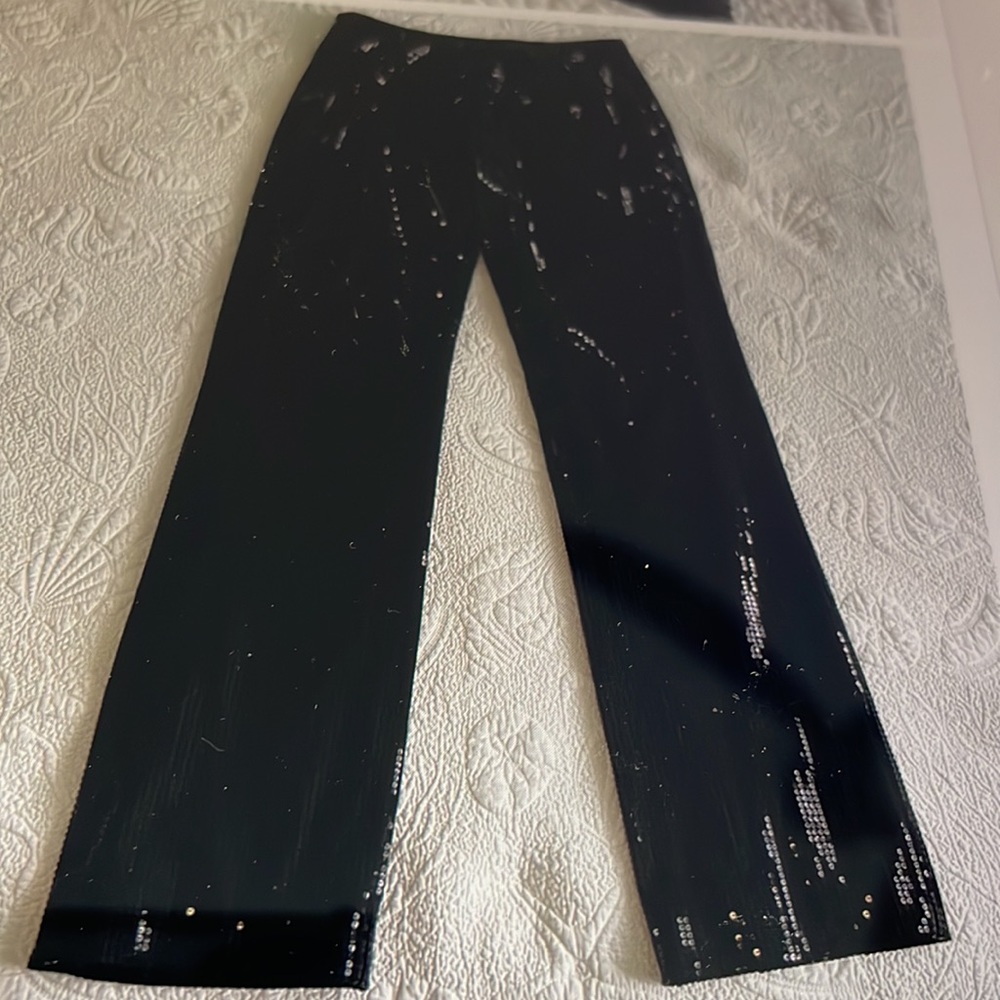 CHETTA B BLACK SEQUIN SLACKS